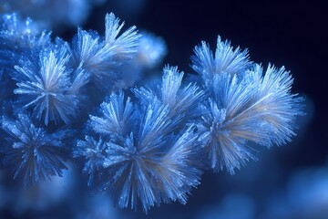 Fungal hyphae are distributed on crystalline snow crystals, looking strikingly like in a microbiology research image.