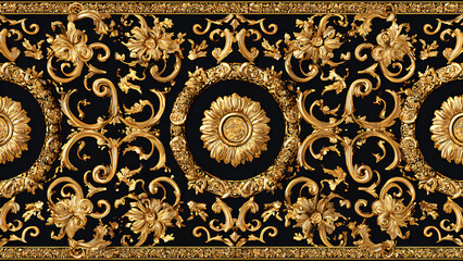 Luxury Gold Baroque Ornament Background