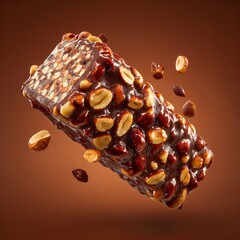 Crunchy Nut Energy Bar with Honey and Caramel