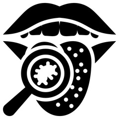 Bacteria mouth icon for dental, website, application, printing, document, poster design, etc