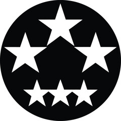 Customer review star rating icon set with various color options