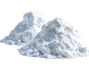 Two mounds of fluffy white powder