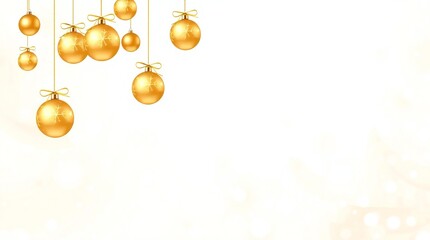 Golden ramadan lanterns hanging against a soft white background with copy space