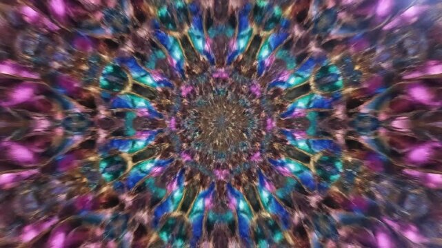 A mesmerizing collection of kaleidoscopic patterns featuring vibrant colors, intricate geometric designs, and luminous jewel tones creating a captivating visual experience.