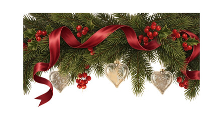 christmas decoration on white background © Wilda