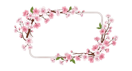 Naklejka premium pink flower frame