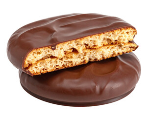 Crunchy Round Snack Biscuit Close-Up Isolated