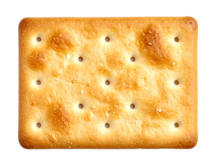 Crunchy Round Snack Biscuit Close-Up Isolated