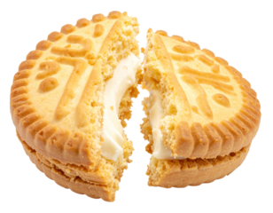 Crunchy Round Snack Biscuit Close-Up Isolated