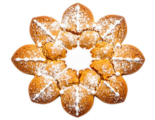 Crunchy Round Snack Biscuit Close-Up Isolated