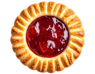 Crunchy Round Snack Biscuit Close-Up Isolated