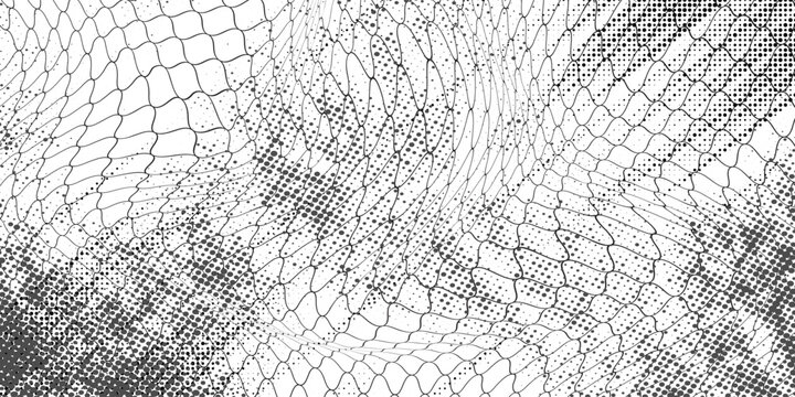 Curved net pattern. Seamless design for sportswear or equipment like soccer goals, volleyball nets, basketball hoops, hockey nets, and athletic gear. white background