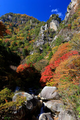 紅葉に染まる昇仙峡