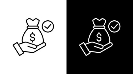 Credit Approval White Icon Set Design