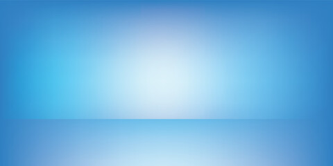 Gradient blue background, text placeholder, modern studio background. Vector illustration
