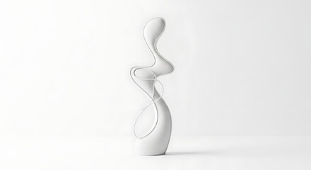 Elegant modern sculpture with fluid lines and minimalist aesthetic, perfect for contemporary decor