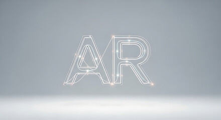 Futuristic AR concept with glowing neon lines and digital connections, representing innovation