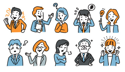 会社員色々なポーズセット