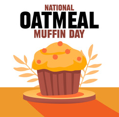 National Oatmeal Muffin Day with delicious oatmeal muffins