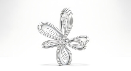 Abstract modern sculpture with flowing lines and elegant curves, perfect for design inspiration.