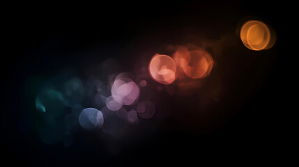 Dark background with colorful bokeh lights for dreamy abstract feel wallpaper 4k, Generative AI