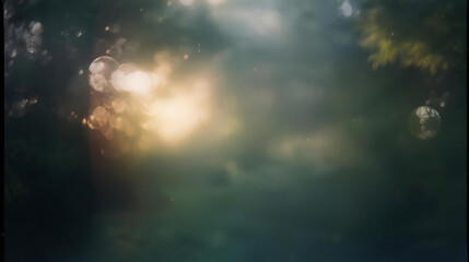 Abstract blurred background with sun rays and bokeh effect wallpaper 4k, Generative AI