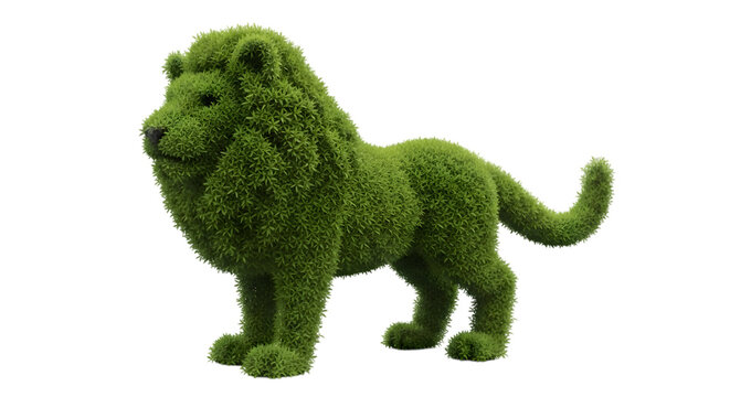 lion topiary sculpture