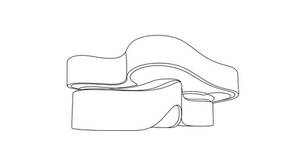 Modern abstract structure with flowing organic lines, perfect for architectural concepts