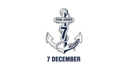 Pearl Harbor 7 December Anchor Emblem.