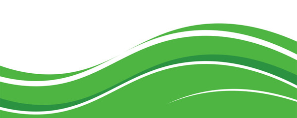 Modern green banner background. Graphic design banner pattern background template with dynamic wave shapes.