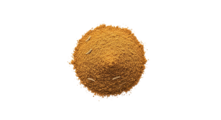 Pile of chaat masala spice blend isolated PNG with Transparent Background