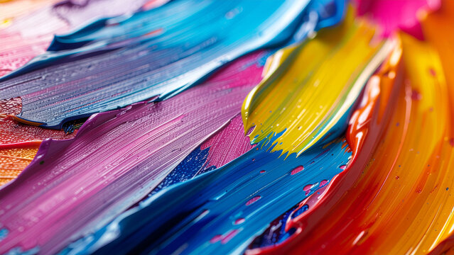 Colorful watercolor paint splashes on paper for art education - Powered by Adobe