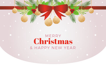 christmas card with christmas balls