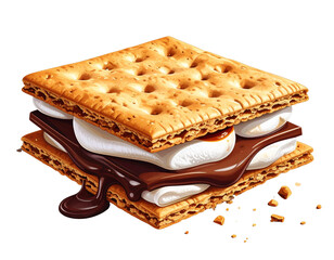 Orange cake on white isolated on clear png background and transparent background. Bakery and pastry concept for cafe and restaurent, AI generative 