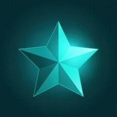 Obraz premium Glowing five-pointed shape shines brightly against a dark background