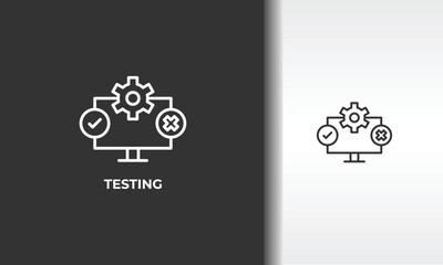 Obraz premium Testing Vector, Icon Or Logo Sign Isolated Symbol Illustration