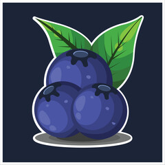 Blueberry Sticker