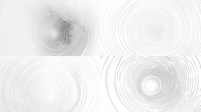 Monochrome hypnotic spirals create a modern, visually intriguing geometric backdrop
