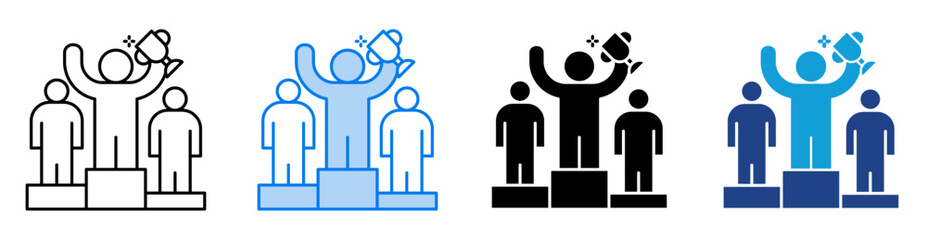 Champion icon set multiple style collection