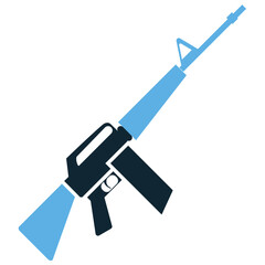 Gun Icon Vector Ideal for graphics related to weapons, conflict, shooting, security, and defense concepts.