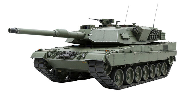 Leopard 2 main battle tank isolated PNG with Transparent Background