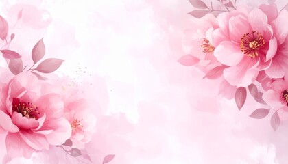 Vibrant pink flowers blooming gracefully on pristine white background capturing delicate natural beauty for botanical enthusiasts and decor.