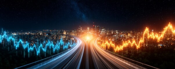 Connecting Investments: Bridge Construction and Stock Market Investment Flow Concept