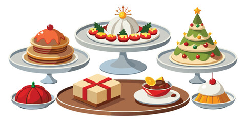 Desserts cakes sweets food holiday christmas celebration party festive delicious treats