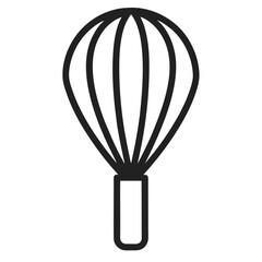 Obraz premium Simple illustration of a balloon whisk for cooking and baking use