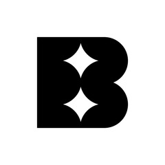 Fototapeta premium Letter B logo. Logo design. Template elements. Geometric abstract logo