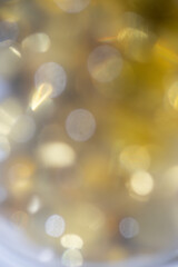 Abstract Gold and White Bokeh Background