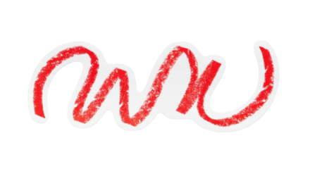 red Cryon hand drawn line png