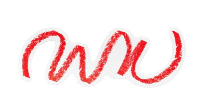 red Cryon hand drawn line png