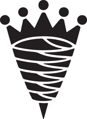 Shawarma doner kebab crown icon